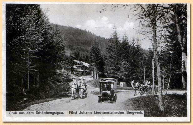 Gruß aus dem Schönhengstgau. Fürst Johann Liechtensteinsches Bergwerk.